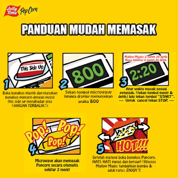 

Exclusive Merry Jo X Jolly Time - Paket Movie Fun (1BOB, 1FM, 1TBC) - Mircowave Popcorn