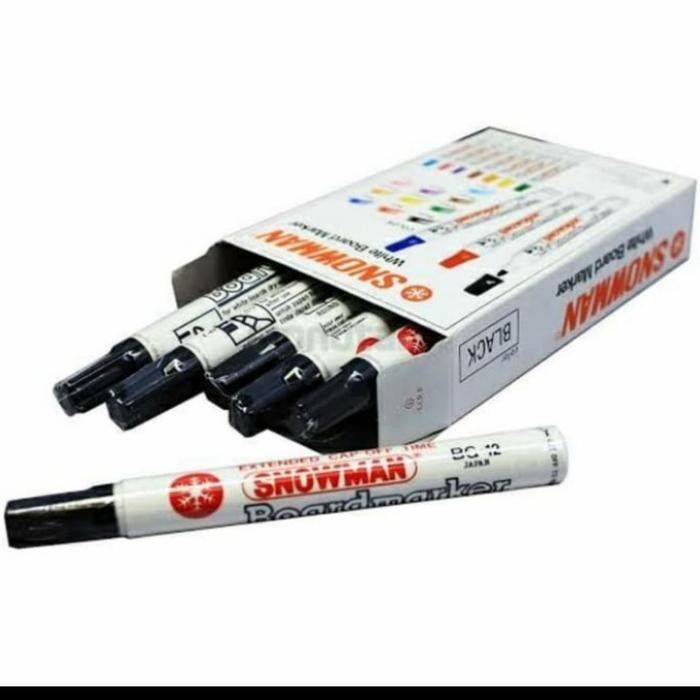 

Ready JT spidol snowman white board 1 dus isi 12