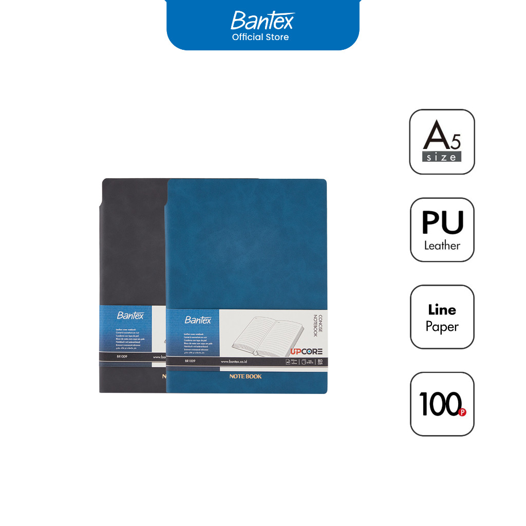 

LINDU Bantex Buku Catatan Kerja A5 Bergaris 100 Lembar Bahan Kulit PU BR1009