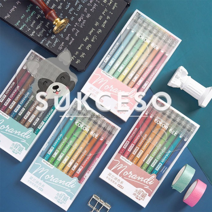 

Ready JT Morandi Real Pulpen Colors Gel Pen SET Isi 9pc Pena Ballpoint Warna