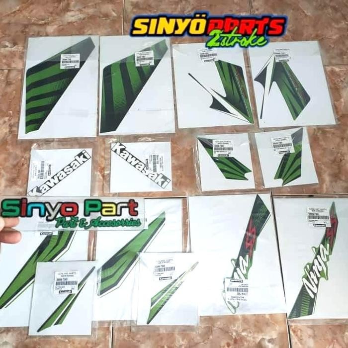 Sticker Striping Ninja SS hijau ZEBRA 2014 - 2015 Original kawasaki