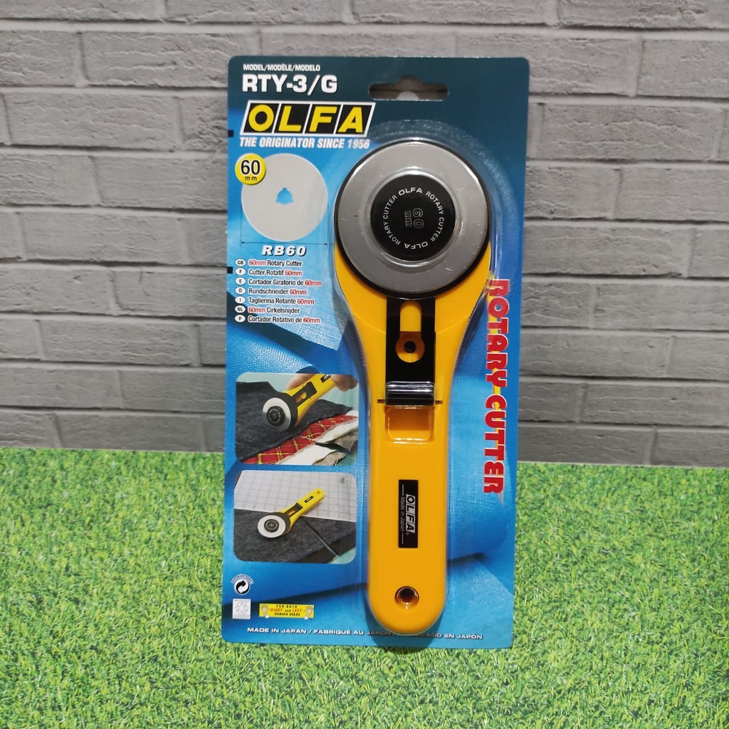 

OLFA RTY-3/G Alat Pisau Potong Kain dia 60mm Rotary Cutter