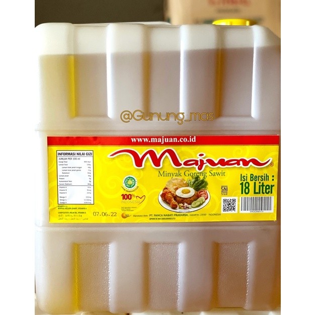 

Minyak Goreng Majuan 18 L Jerigen