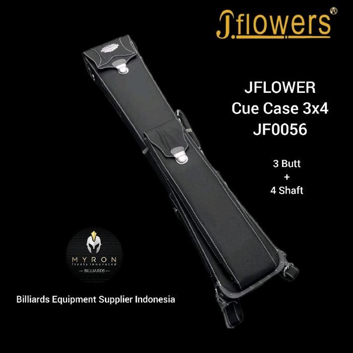 Jflowers Cue Case JF0056~Tas Billiard Jflowers 3x4~3 Butt + 4 Shaft