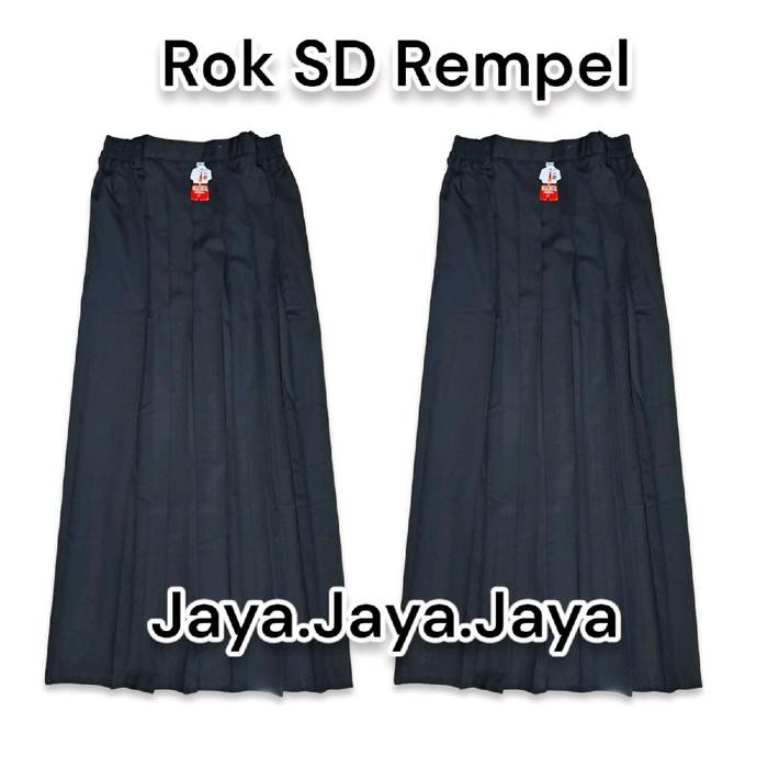 Rok SD Hitam MI Panjang Rempel Seragam Sekolah Anak Perempuan