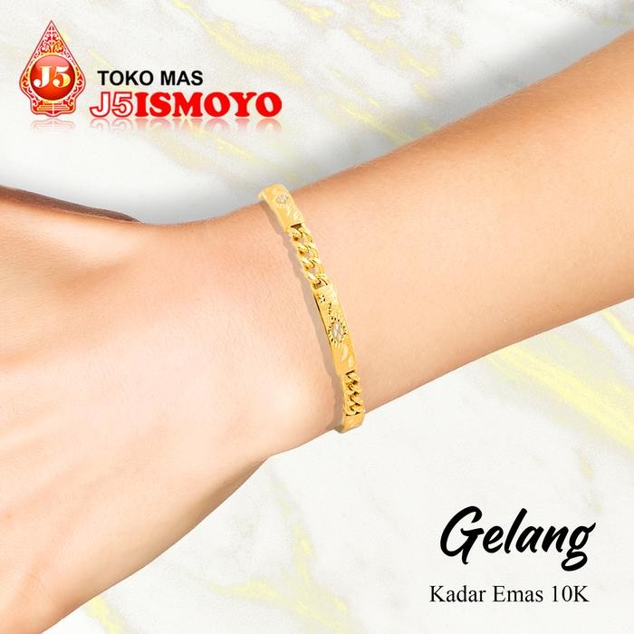 Gelang Emas Rantai Plat 4 J5 Ismoyo Gold Promo