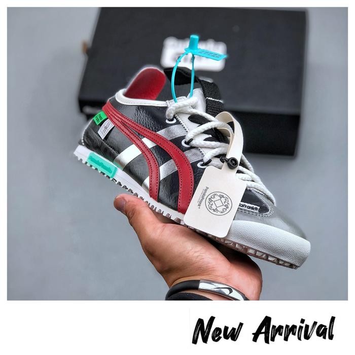 BEST SELLER OnitsukaTiger Mexico66 ORIGINAL Lunnar Black Silver Red UNISEX