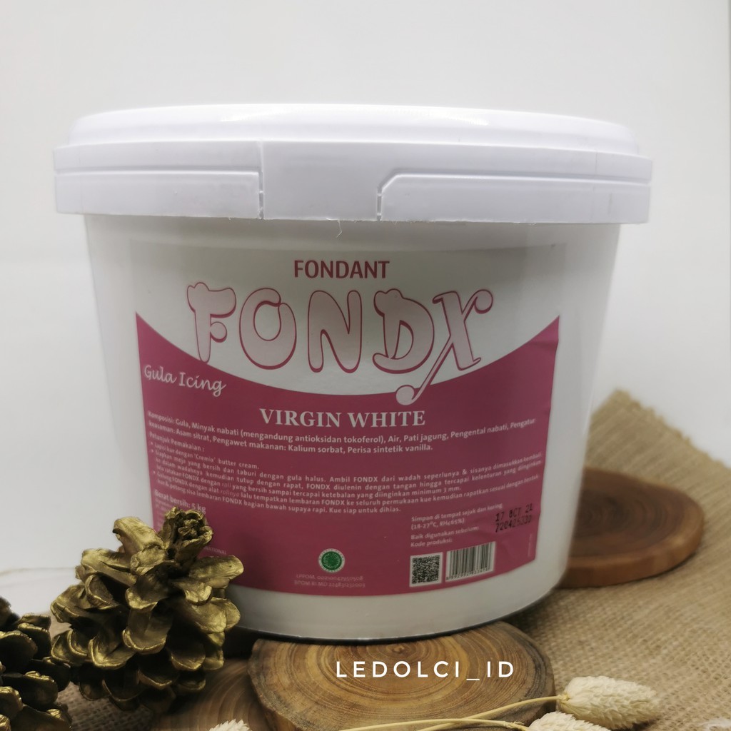 

TERMURAH! FONDX VANILLA VIRGIN WHITE FONDANT VANILLA 500 GR