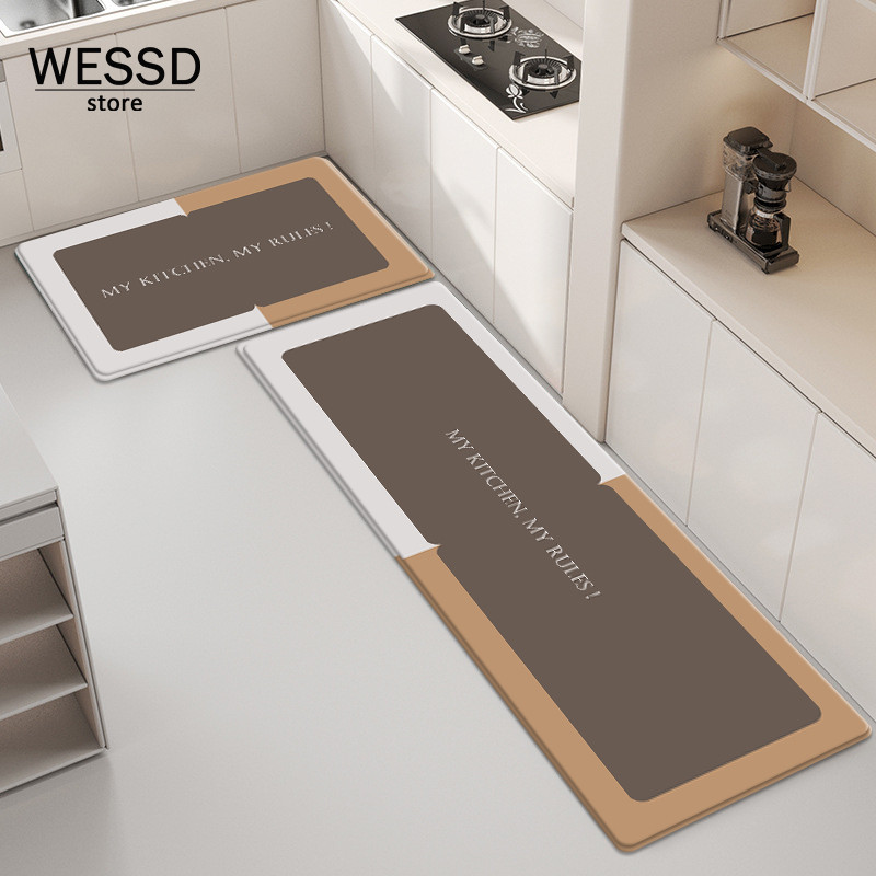 Set Keset Dapur Penyerap Geometris Morandi Karpet Nordic Karpet Tempat Tidur Panjang Karpet Pintu Le