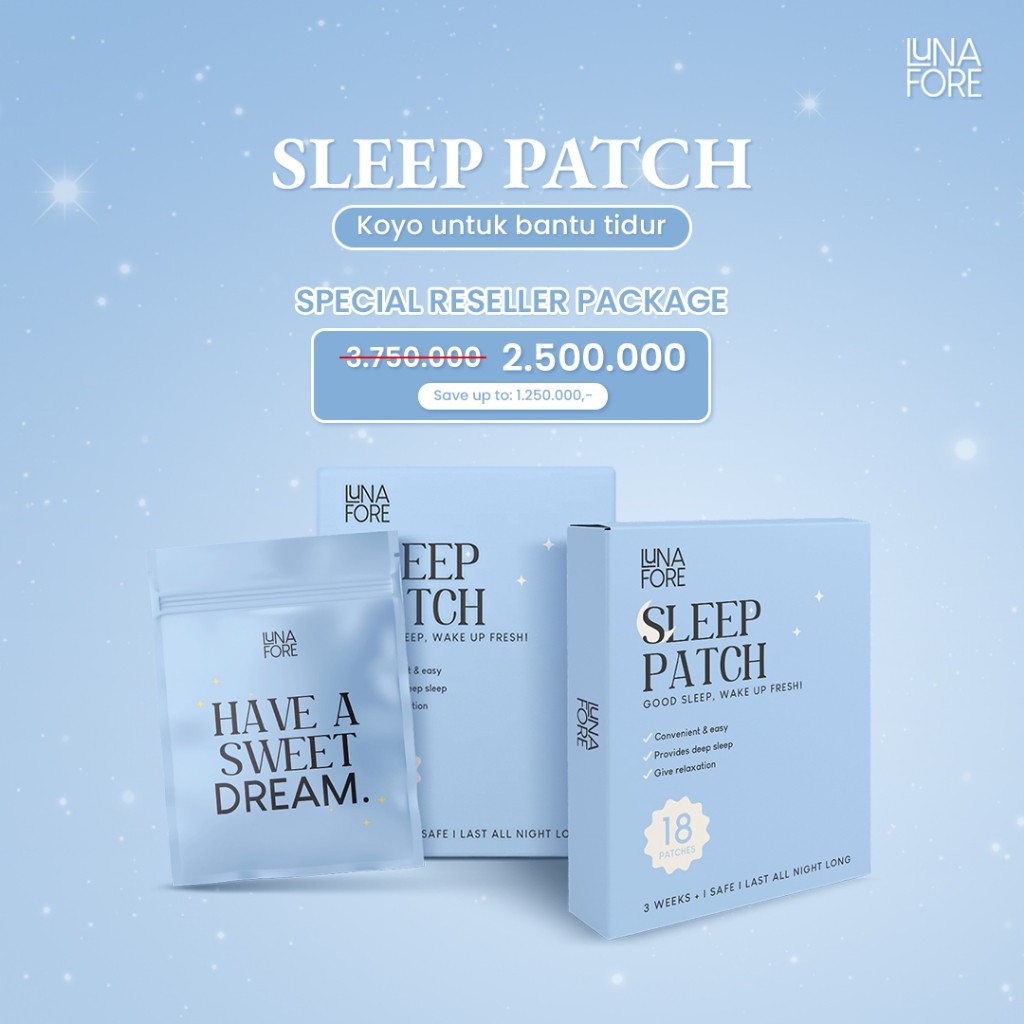 Sleep Patch Reseller - Lunafore - Sleep Patch Koyo Melatonin Bantu Insomnia Tidur Nyenyak