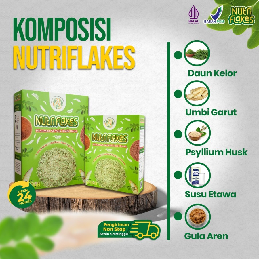 

[PROMO SPESIAL] Nutriflakes 100% Original - Sereal Sehat Umbi Garut atasi Gerd dan Asam Lambung