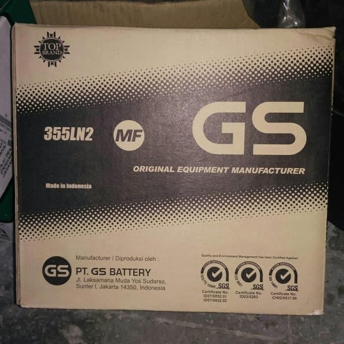Aki Mobil Battery Gs Astra Gs Mf 355Ln2 Ln2 12V-60Ah Innova Bensin