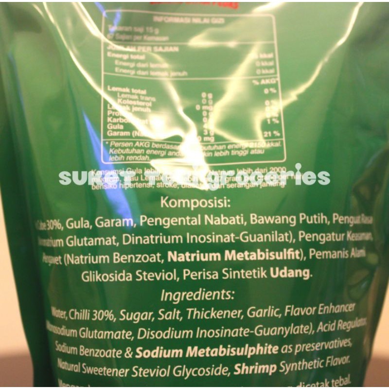 

Delmonte Extra Hot Pouch 1kg Chilli Sauce Refill READY