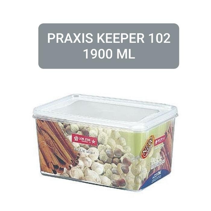 LION STAR : 102 PRAXIS KEEPER 1900 ML KOTAK MAKANAN PLASTIK SERBAGUNA