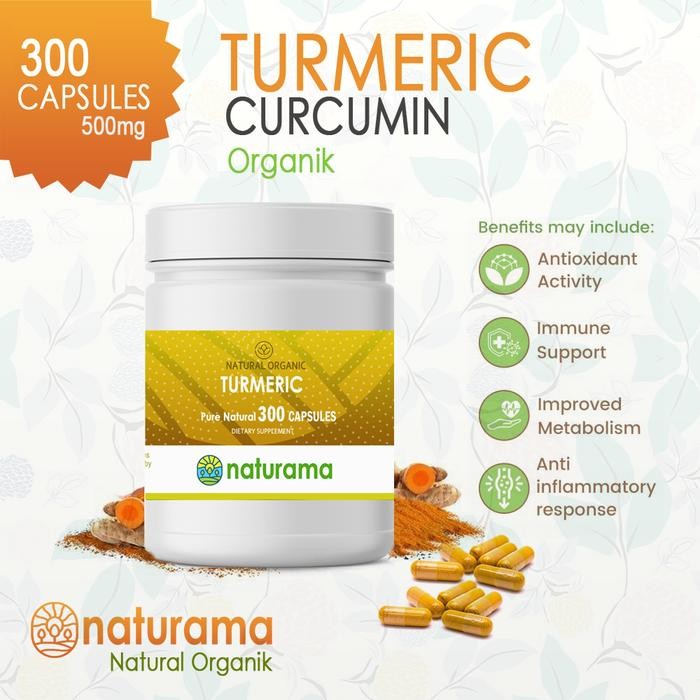 

Terlaris Turmeric Curcumin Organic 300 Kapsul Naturama Kapsul Kunyit Organik
