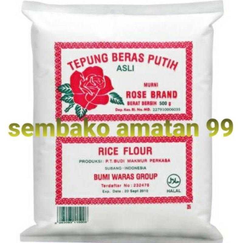 

Tepung Beras Rose Brand 500gr Per Pcs