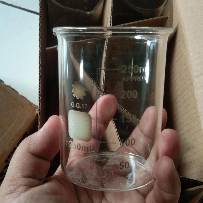 BEAKER GELAS 250 ML - GELAS KIMIA 250 ML