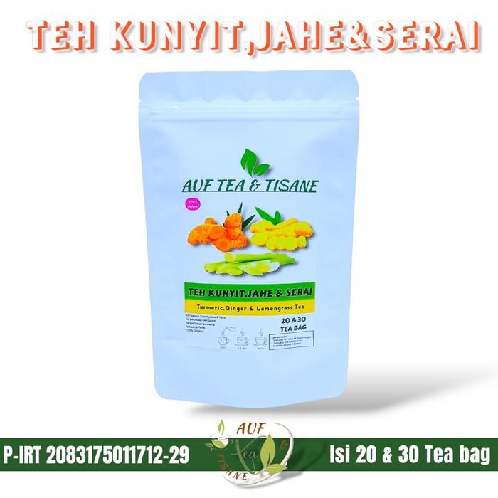 

Terlaris Teh Kunyit,Jahe Dan Serai/Turmeric,Ginger&Lemongrass Tea.Isi 20&30 Tea Bag(Teh Celup)'Auf