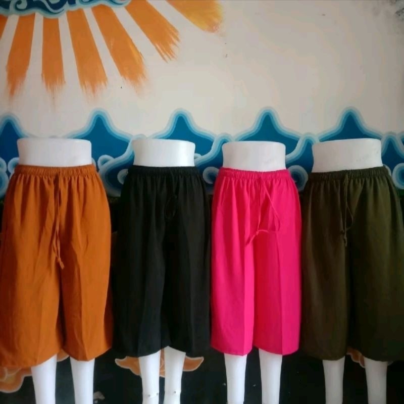 Pola Mewah Celana Kulot Jumbo 7/8 Bahan Crinkle Premium
