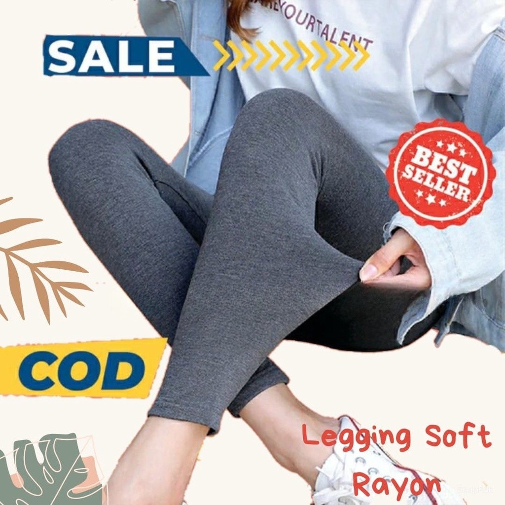 Pola Mewah Jf Celana Legging Wanita Lejing Panjang Tebal Olahraga Premium Bahan Kaos
