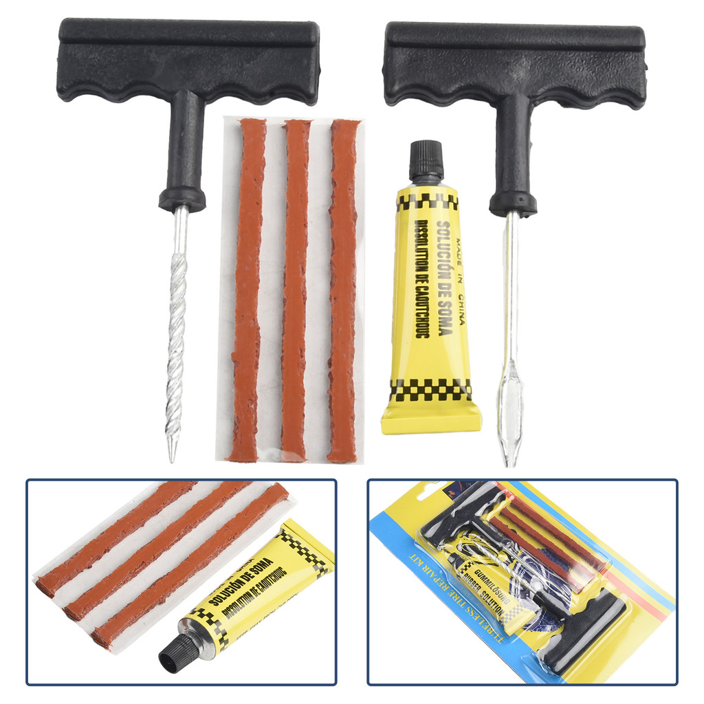 

1x Puncture Repair Kit Car Van Motorcycle Tyre Plug Tubeless Flat Tire Repair Tool Car Tire Repair Kit Puncture Plug Tools Parts
