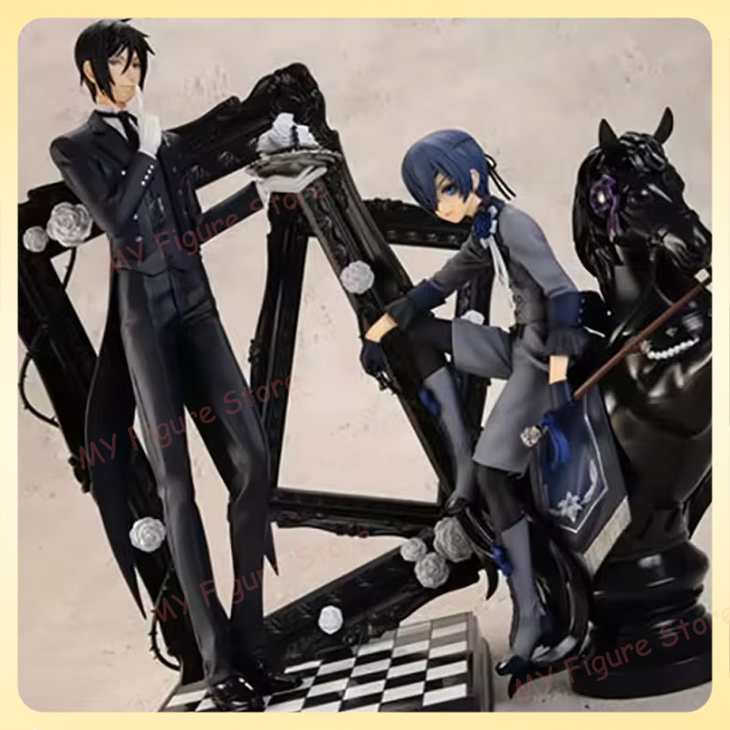 Black Butler Anime Figures 25Cm Ciel Phantomhive Action Figure Sebastian Michaelis Figurine Pvc