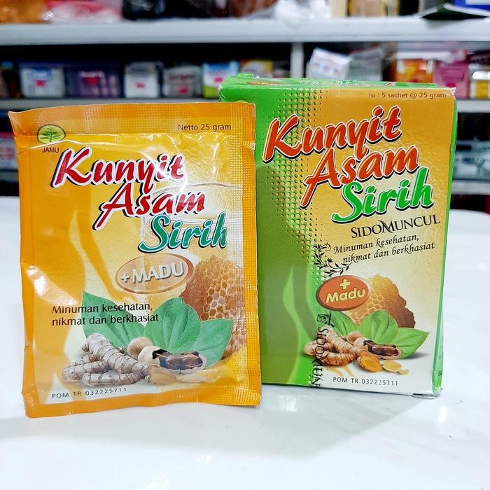 

Terlaris [1Box= 5 Sachet] Kunyit Asam Sirih Sidomuncul / Nyeri Haid / Melancar