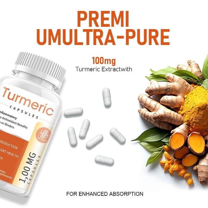 

Terlaris Imatchme Kapsul Kurkumin Kunyit Organik 1000Mg Dengan Koenzim Q10 120Pcs