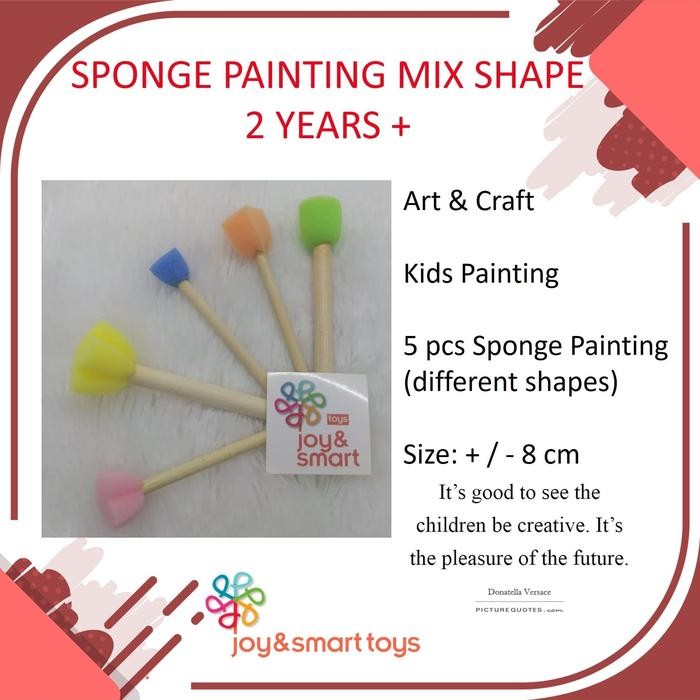 

JOY SMART TOYS SPONGE PAINTING MIX SHAPE ALAT LUKIS ANAK 2 TAHUN