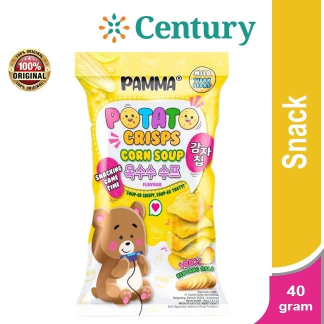 

PAMMA POTATO CRISPS CORN SOUP 40G / MAKANAN RINGAN / KERIPIK