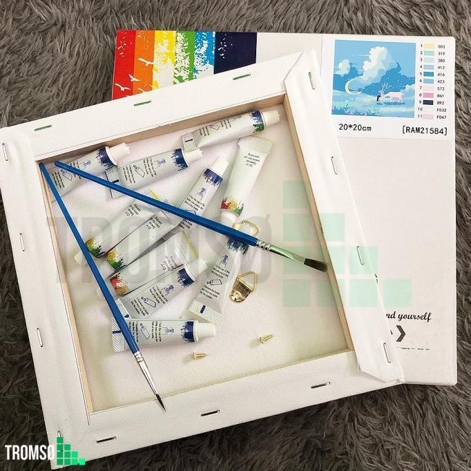 

Terbaru Tromso Diy Paint By Number Kit 20X20 / Set Alat Lukis Kanvas Varian 3