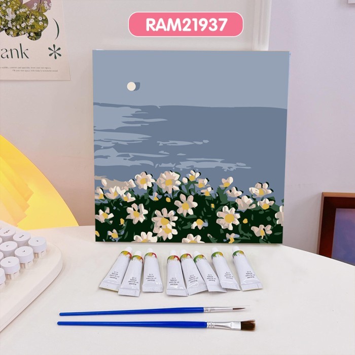 

LAKOE Diy Paint By Number Kit/Set Alat Lukis Praktis Ukuran 20*20cm/Flowers Series Painting Kit Diy