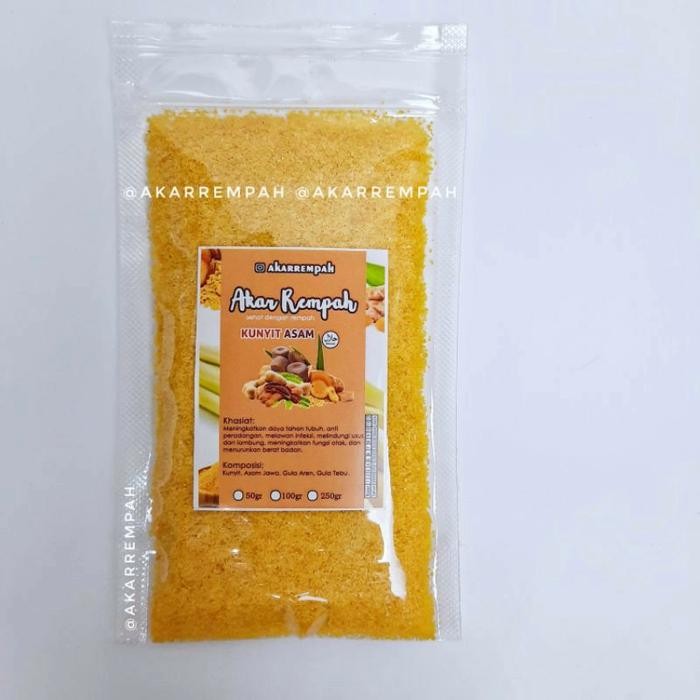 

Terlaris 100Gr Wedang Kunyit Asam Instan - Kunir Asem Jawa - Akar Rempah