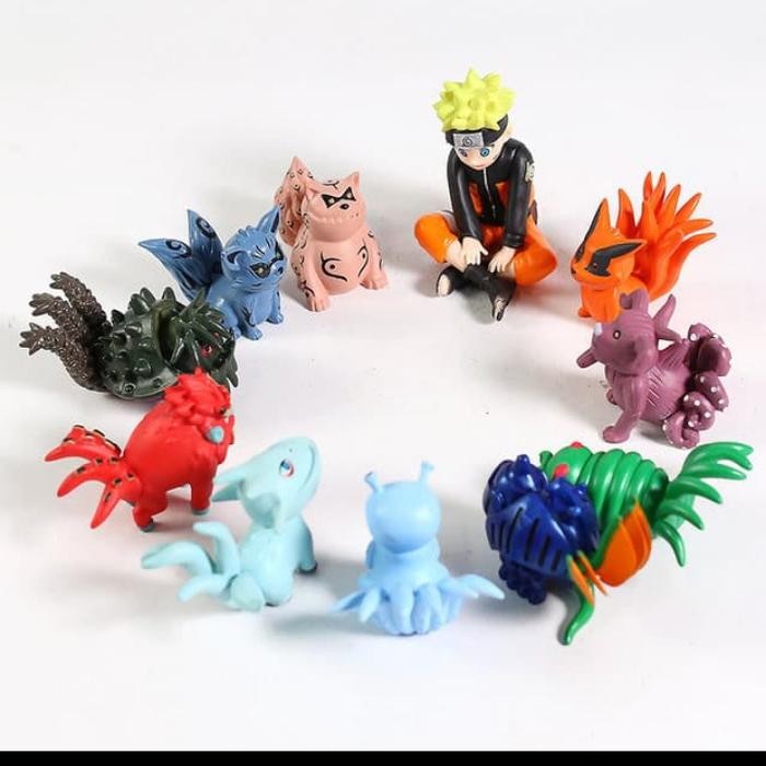 ASLI Pajangan Naruto dan para bijuu Tailed Beast Figure Set