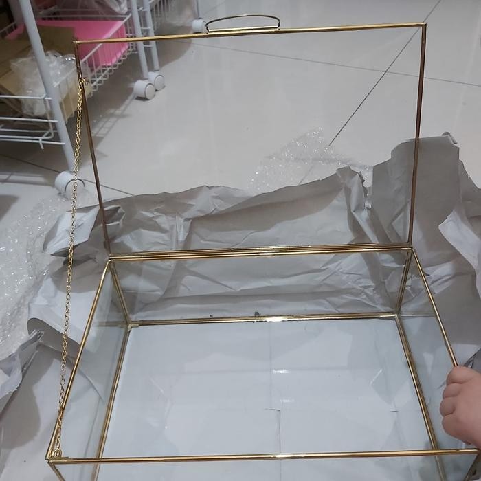 JTTOP" RINGBOX KOTAK SESERAHAN TERARIUM MAHAR KOTAK KACA KOTAK CINCIN NIKAH