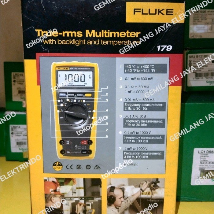 Paling Baik Fluke 179 Multitester Digital / True Rms Multimeter Digital Fluke 179