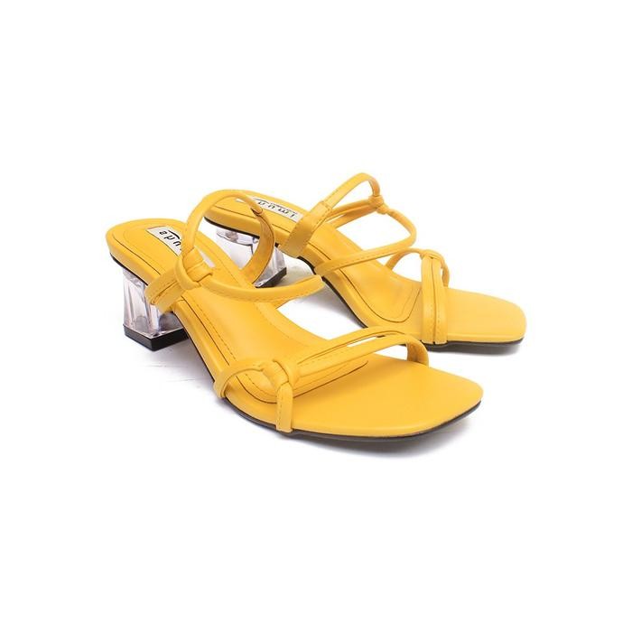 

Terlaris Shumi Collection Heels Sandal Wanita Hak Kaca Aj1-Kuning Kunyit