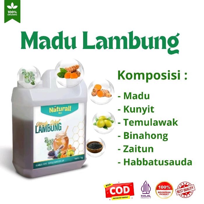 

Terlaris Madu Lambung Premium 1 Kg Dengan Kunyit Temulawak Binahong Zaitun Habbatussauda Madu Maagh