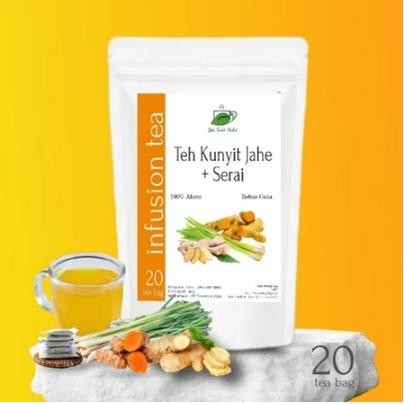

Terlaris Enak!!!Teh Kunyit, Jahe & Serai / Tumeric, Ginger With Lemongrass Tea Herbal Tea "Yuk Seduh