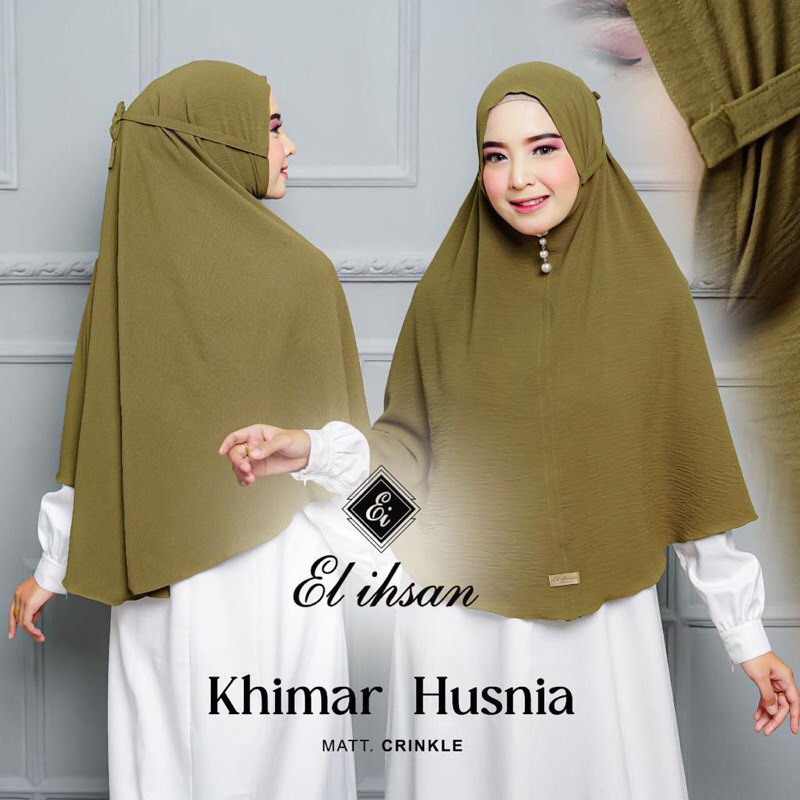 hijab instan jilbab crinkle Khimar husnia el ihsan