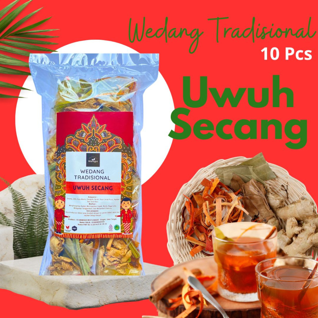 

TERMURAH!! PACK Wedang UWUH SECANG Lengkap Gula Batu Khas Mamigus 10Pcs