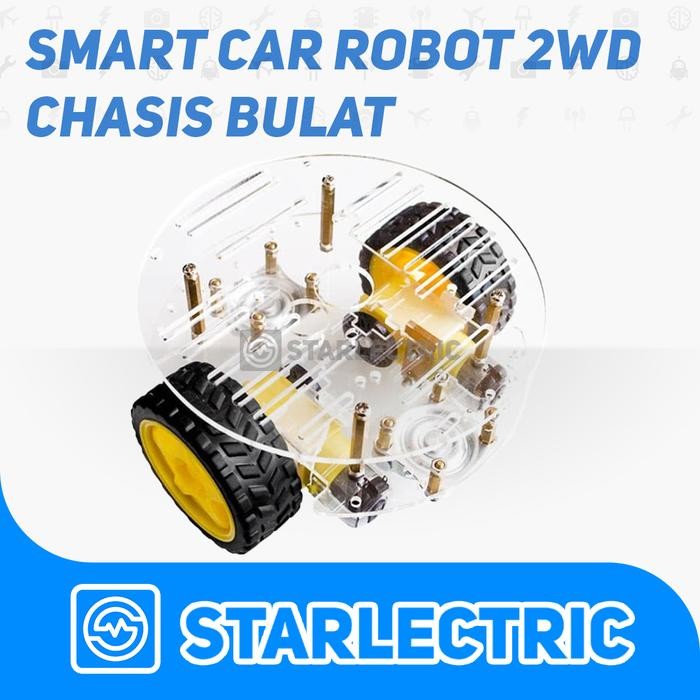 Chasis Mobil Robot 2wd 2 wd Smart Car Robot Chassis Bulat