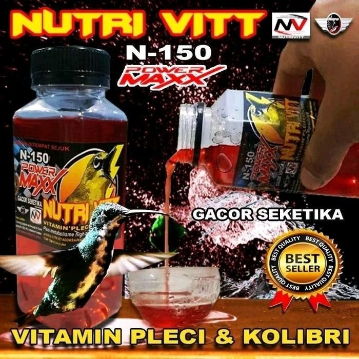 

Nutri vitt n150 maxx makanan/minuman burung vitamin burung pleci dan kolibri konin sogon cucak ijo