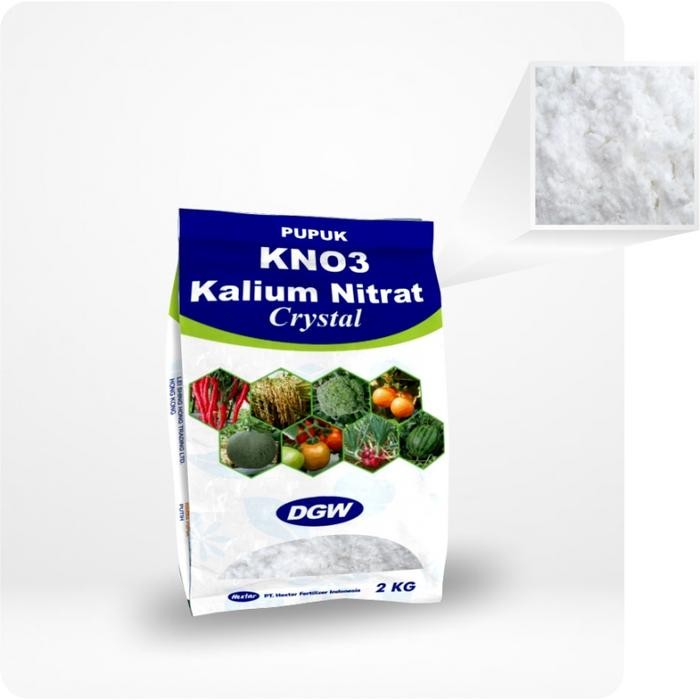 TERMURAH DGW - pupuk KNO3 crystal kemasan 2 kg - kno3 putih