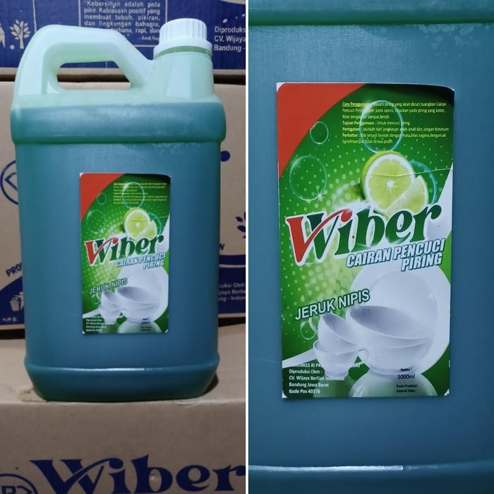 Sabun Cuci Piring Wiber Aroma Jeruk Nipis Kemasan 5 Liter