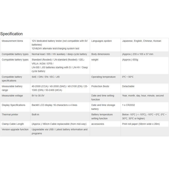 BATTERY TESTER & SYSTEM ANALYZER DHC-DS7