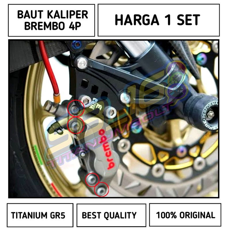 BAUT TITANIUM KALIPER BREMBO 4P