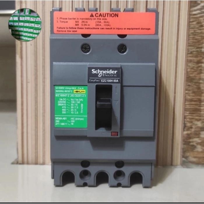 MCCB EZC100H 3P 35A schneider