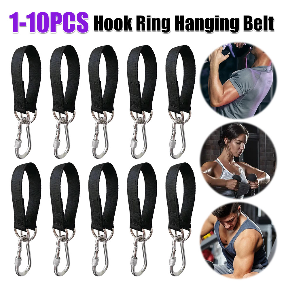 

1-10PCS Hook Ring Hanging Belt Heavy Duty Tree Swing Hanging Straps Kit Multi-Function 24cm for Punching Bag
