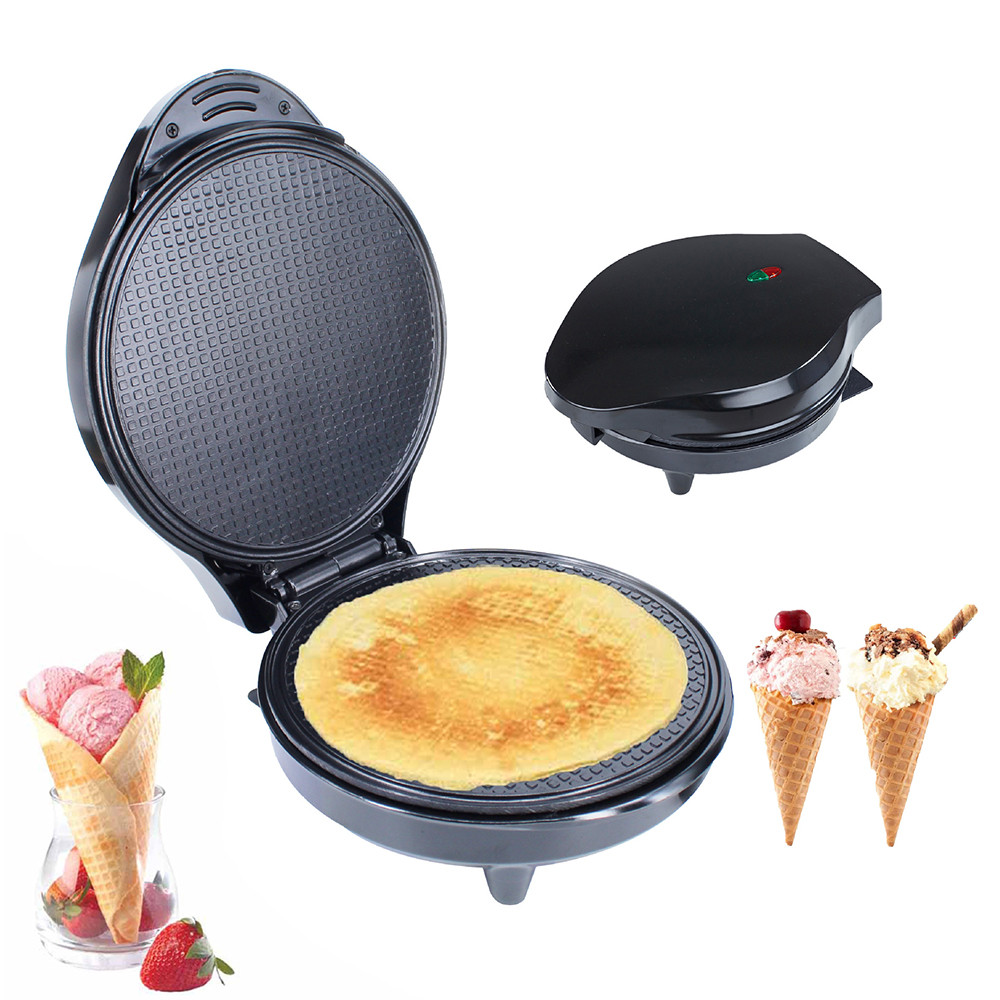 1200W Waffle Ice Cream Cone Maker Nonstick Plates Double Sided Heating Electric Waffle Cone Maker Ma